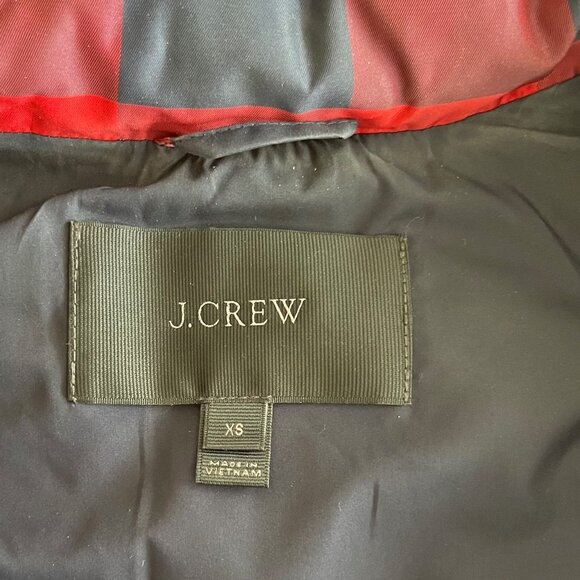 J. Crew Excursion Puffer Down Vest in Buffalo Check| Size XS - Picture 5 of 6